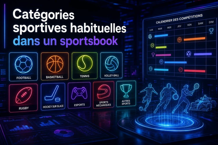 Catégories sportives habituelles dans un sportsbook